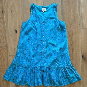 Hatch Blue Sleeveless Floral Dress